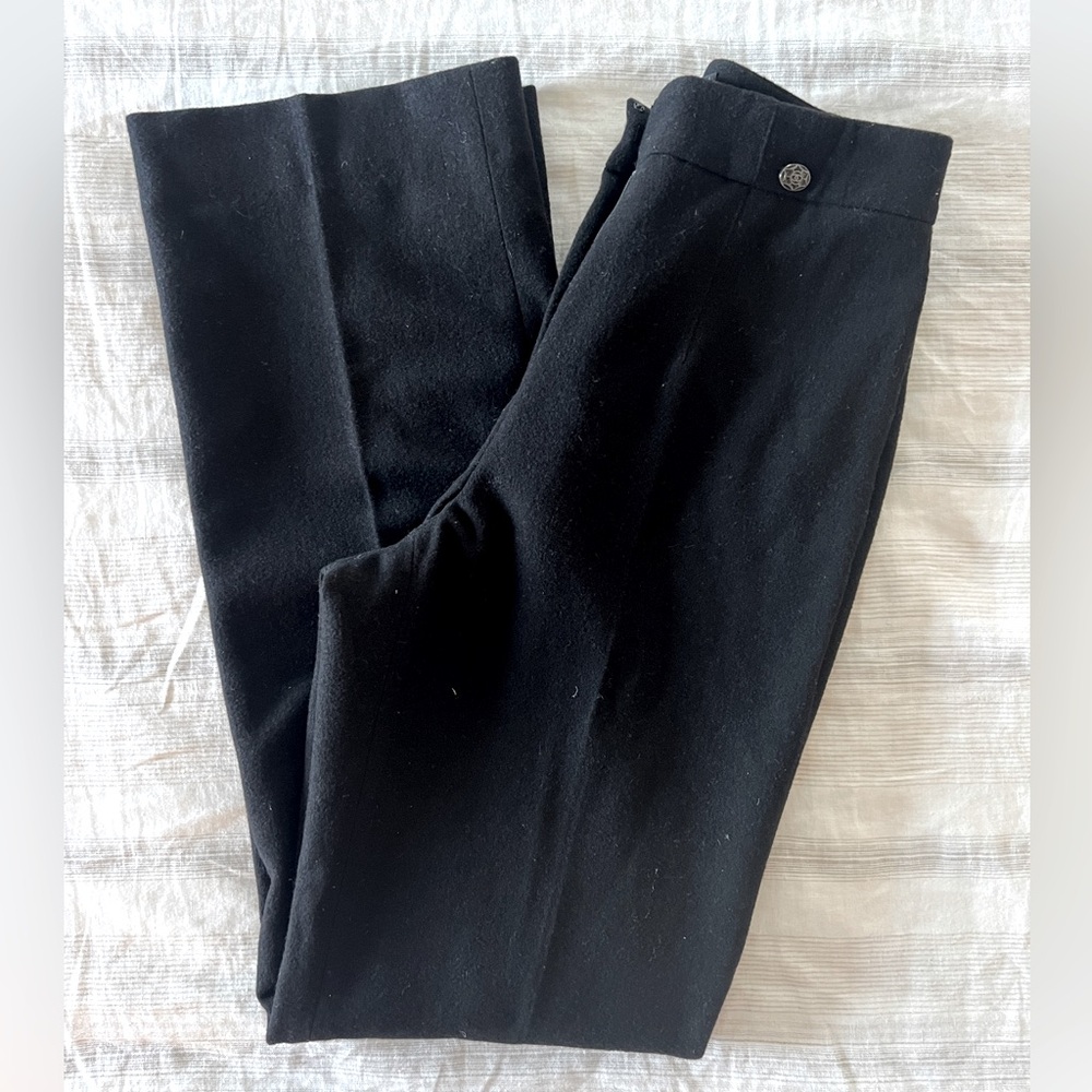 Chanel Wool and Cashmere Black Pants. EUR Size 34 - US Size 2.